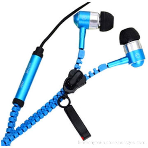 Earphones for iPhone/iPod/MP3/MP4 Players, with Special Zipper-Like Cable Kez1New